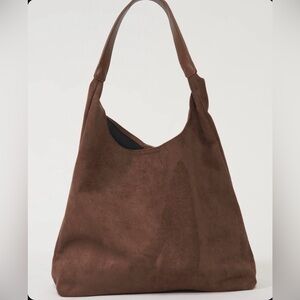 SUEDE DAILY LEATHER TOTE
